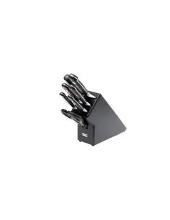 Wüsthof - Ceppo di 7 Coltelli da Cucina in Frassino Nero - Coltelleria Lorenzi Milano