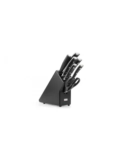 Wüsthof - Ceppo di coltelli Wusthof Ikon Neri 9878 7 pz  - Coltelleria Lorenzi Milano